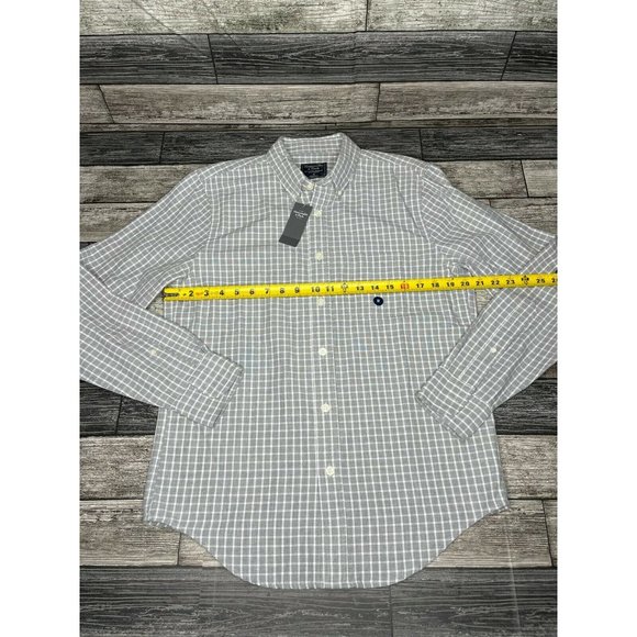 Abercrombie & Fitch Gray Plaid Button Up - Picture 3 of 6